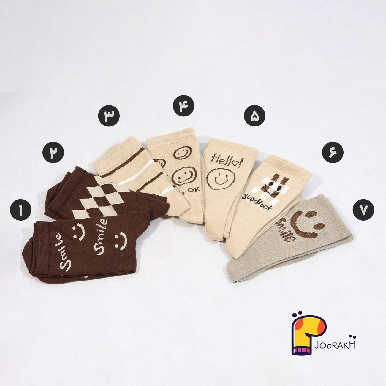 جوراب ساقدار خندان کد 107